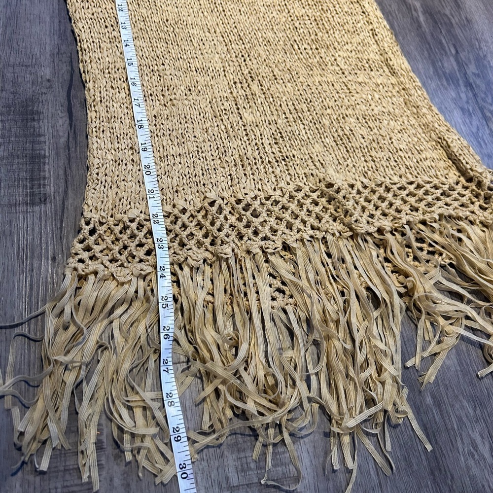 Women’s Charming Charlie Boho Crochet Fringe Tank Top S - Picture 4 of 4